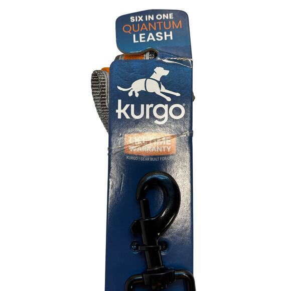 Kurgo 6 in 1 Quantum Dog Leash Hands Free Crossbody Jogging Reflective Orange - Picture 2 of 4